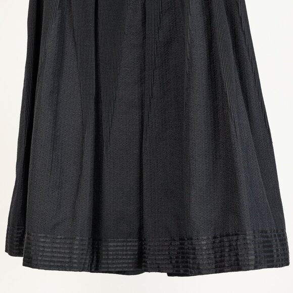 Annette Gortz Folk Black Wool-Blend Shirred A-Line Skirt - Picture 5 of 9
